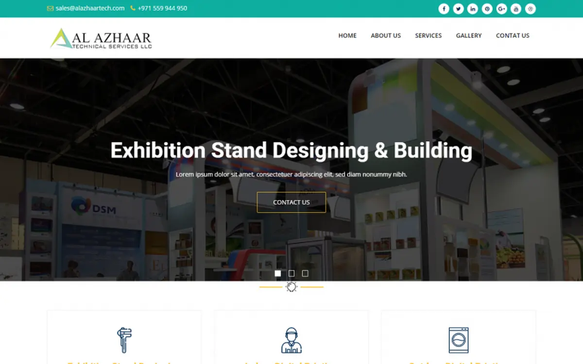 Screenshot of the Al Azhaar Technical Services LLC website