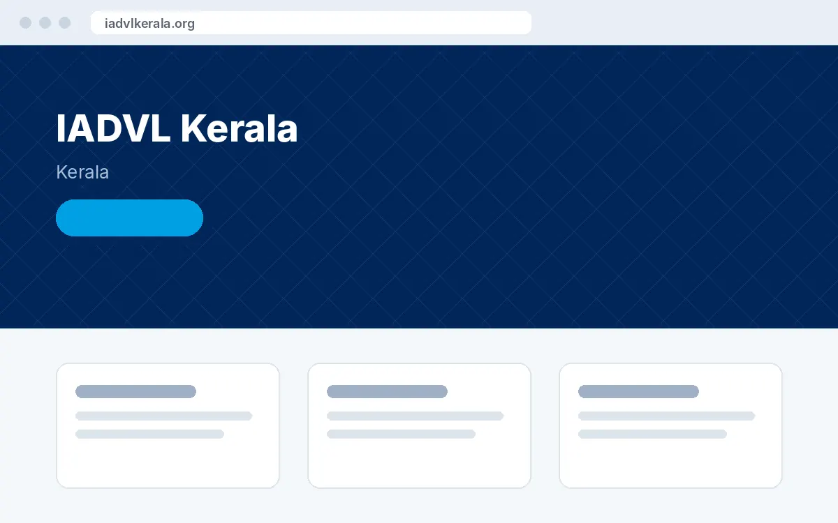 Screenshot of the IADVL Kerala website